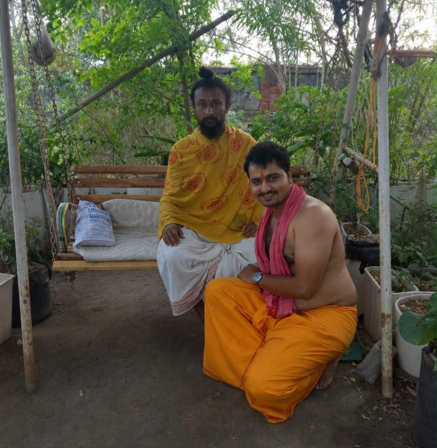 Yayati Desai with Pravin Bapu